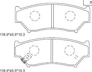 Asimco KD3717 - Тормозные колодки, дисковые, комплект www.autospares.lv