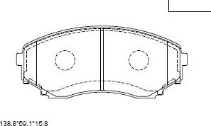 Asimco KD3737 - Тормозные колодки, дисковые, комплект www.autospares.lv