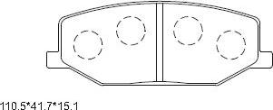 Asimco KD3729 - Brake Pad Set, disc brake www.autospares.lv