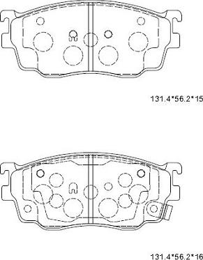 Asimco KD3724 - Bremžu uzliku kompl., Disku bremzes www.autospares.lv