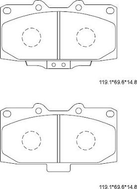 Asimco KD3728 - Bremžu uzliku kompl., Disku bremzes www.autospares.lv