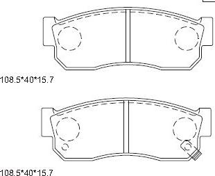 Asimco KD3771W - Bremžu uzliku kompl., Disku bremzes www.autospares.lv