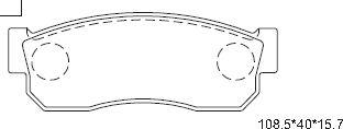 Asimco KD3771 - Brake Pad Set, disc brake www.autospares.lv