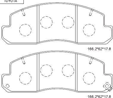 Asimco KD2532 - Bremžu uzliku kompl., Disku bremzes www.autospares.lv