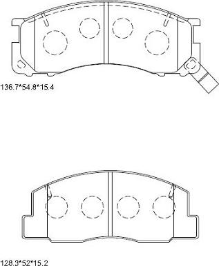 Asimco KD2691 - Тормозные колодки, дисковые, комплект www.autospares.lv