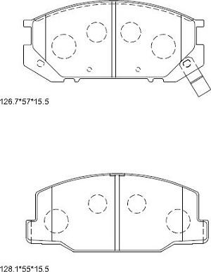 Asimco KD2692 - Тормозные колодки, дисковые, комплект www.autospares.lv