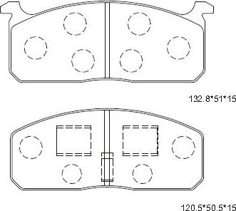 Asimco KD2635 - Bremžu uzliku kompl., Disku bremzes www.autospares.lv