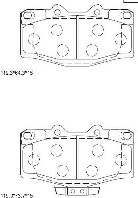 Asimco KD2385 - Brake Pad Set, disc brake www.autospares.lv