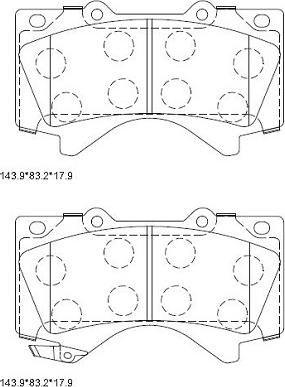 Asimco KD2387 - Bremžu uzliku kompl., Disku bremzes autospares.lv