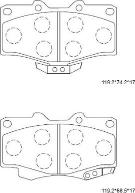 Asimco KD2203D - Brake Pad Set, disc brake www.autospares.lv