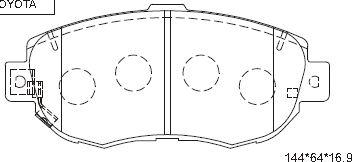 Asimco KD2741W - Тормозные колодки, дисковые, комплект www.autospares.lv