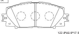 Asimco KD2764 - Тормозные колодки, дисковые, комплект www.autospares.lv