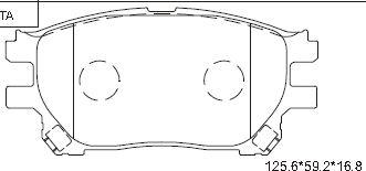 Asimco KD2766 - Brake Pad Set, disc brake www.autospares.lv