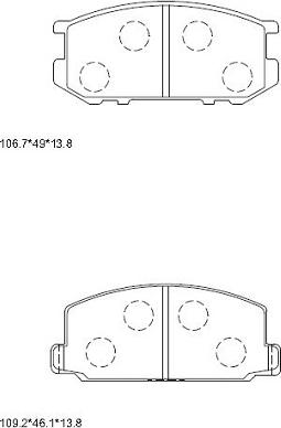 Asimco KD2767 - Brake Pad Set, disc brake www.autospares.lv