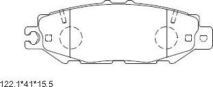 Asimco KD2705 - Brake Pad Set, disc brake www.autospares.lv