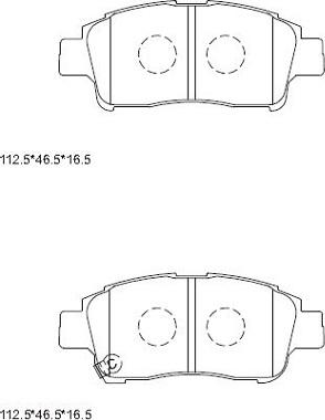 Asimco KD2701 - Тормозные колодки, дисковые, комплект www.autospares.lv