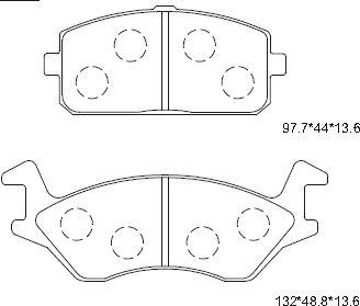 Asimco KD2736 - Brake Pad Set, disc brake www.autospares.lv