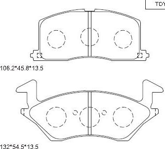 Asimco KD2730 - Тормозные колодки, дисковые, комплект www.autospares.lv