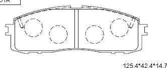 Asimco KD2733 - Bremžu uzliku kompl., Disku bremzes autospares.lv