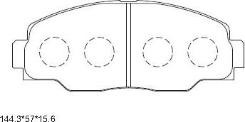 Asimco KD2724 - Brake Pad Set, disc brake www.autospares.lv