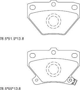 Asimco KD2720 - Тормозные колодки, дисковые, комплект www.autospares.lv