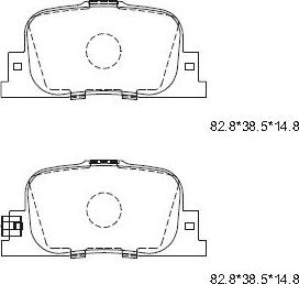 Asimco KD2721F - Bremžu uzliku kompl., Disku bremzes autospares.lv