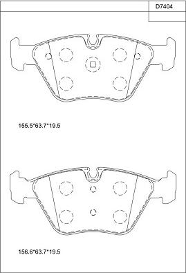 Asimco KD7404 - Bremžu uzliku kompl., Disku bremzes autospares.lv