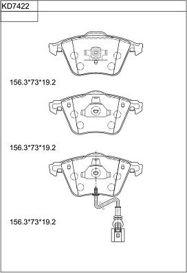 Asimco KD7422 - Bremžu uzliku kompl., Disku bremzes www.autospares.lv