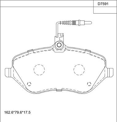 Asimco KD7591 - Bremžu uzliku kompl., Disku bremzes autospares.lv