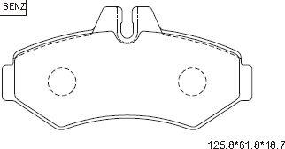 Asimco KD7552 - Bremžu uzliku kompl., Disku bremzes autospares.lv