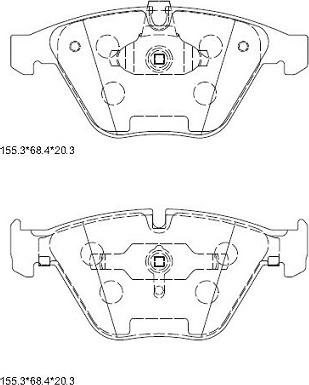 Asimco KD7535 - Bremžu uzliku kompl., Disku bremzes autospares.lv