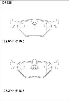 Asimco KD7538 - Bremžu uzliku kompl., Disku bremzes autospares.lv