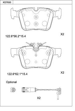 Asimco KD7650 - Bremžu uzliku kompl., Disku bremzes autospares.lv