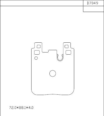 Asimco KD7049 - Bremžu uzliku kompl., Disku bremzes www.autospares.lv