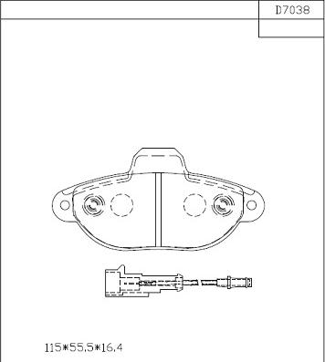 Asimco KD7038 - Bremžu uzliku kompl., Disku bremzes www.autospares.lv