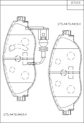 Asimco KD7033 - Bremžu uzliku kompl., Disku bremzes www.autospares.lv