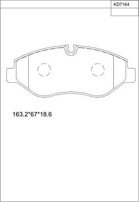 Asimco KD7164 - Bremžu uzliku kompl., Disku bremzes autospares.lv