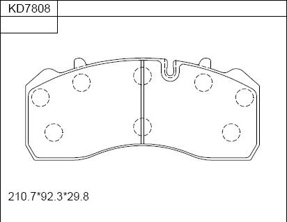 Asimco KD7808 - Brake Pad Set, disc brake www.autospares.lv