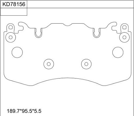 Asimco KD78156 - Bremžu uzliku kompl., Disku bremzes www.autospares.lv