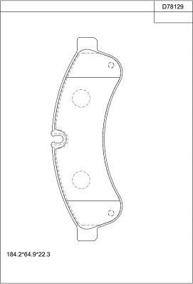 Asimco KD78129 - Тормозные колодки, дисковые, комплект www.autospares.lv