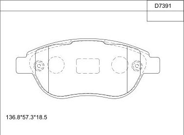 Asimco KD7391 - Bremžu uzliku kompl., Disku bremzes www.autospares.lv