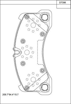 Asimco KD7398 - Bremžu uzliku kompl., Disku bremzes www.autospares.lv