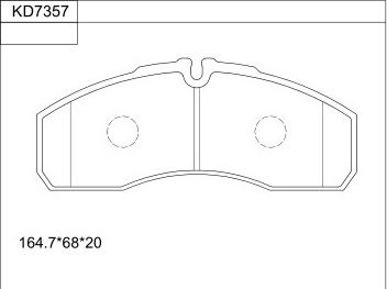 Asimco KD7357 - Bremžu uzliku kompl., Disku bremzes www.autospares.lv