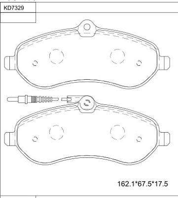 Asimco KD7329 - Bremžu uzliku kompl., Disku bremzes www.autospares.lv