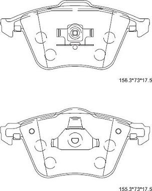 Asimco KD7798H - Тормозные колодки, дисковые, комплект www.autospares.lv