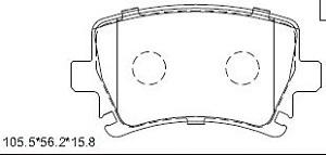 Asimco KD7792 - Тормозные колодки, дисковые, комплект www.autospares.lv