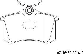 Skoda 2QB 698 451 - Bremžu uzliku kompl., Disku bremzes www.autospares.lv