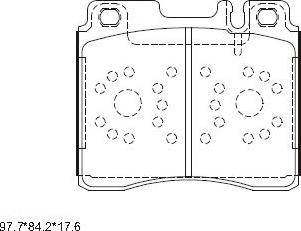 Asimco KD7745 - Bremžu uzliku kompl., Disku bremzes autospares.lv