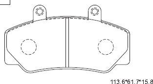 Asimco KD7759 - Тормозные колодки, дисковые, комплект www.autospares.lv