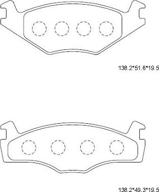 Asimco KD7756 - Тормозные колодки, дисковые, комплект www.autospares.lv